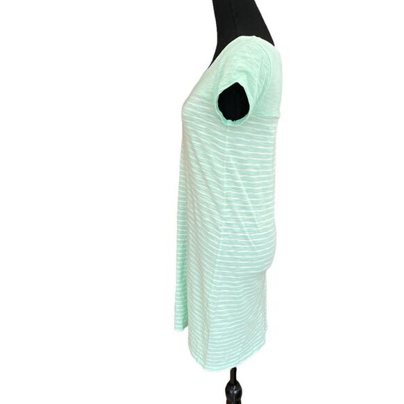 GAP striped tee shirt style dress, green/white, size S. - Picture 2 of 5